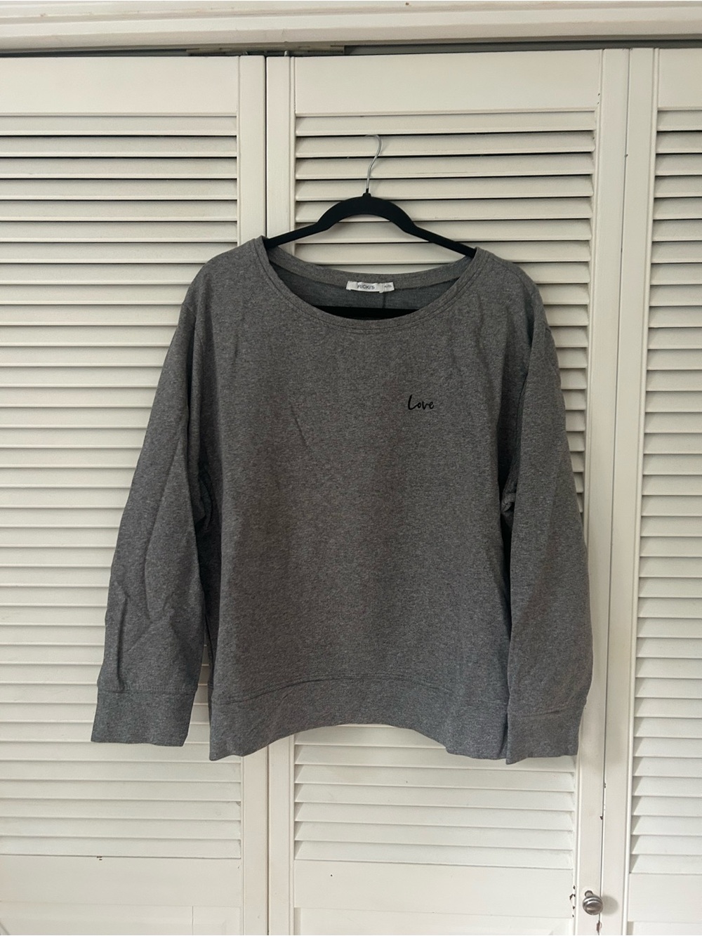Ricki's Grey 'Love' Women’s Crewneck Sweater